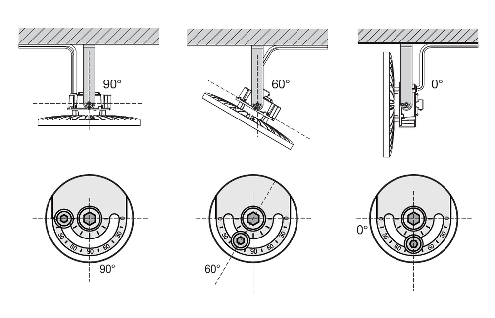Ledvance HIGH BAY DALI GEN 5 LED 75W 4000K 13275 lumens 70° Noir IP66 IK10 Aluminium Éclairage Industriel