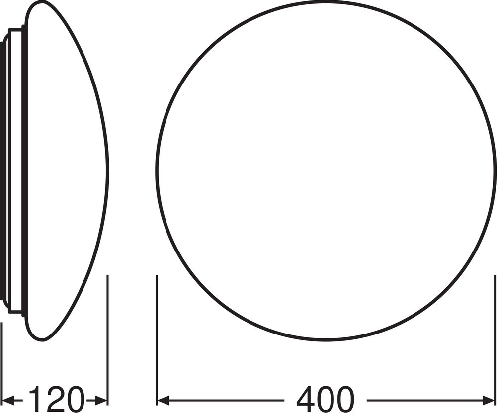 Ledvance Applique LED 24W 1920 lumens 4000K Blanc froid Ø400 IP44 Boîtier blanc