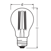 Ledvance LED Classic A E27 bulb 2.2W 2700K dimmable 470 lumens clear glass 40W equivalent warm white