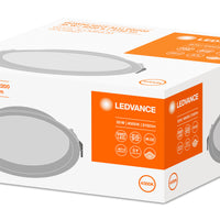 Ledvance Downlight LED 200mm 20W/25W/30W 3000K/4000K 2400-3600 lumens CRI 90 IP44/IP20 Aluminium blanc