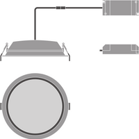 Ledvance LED Downlight ALU 200 35W 3000K Recessed Ceiling White IP44/IP20 2975 lumens 215mm