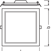 Ledvance Downlight LED Slim Carré 210 Encastré 18W 6500K 1530 lumens IP20 Blanc Luminaire de Plafond Intérieur