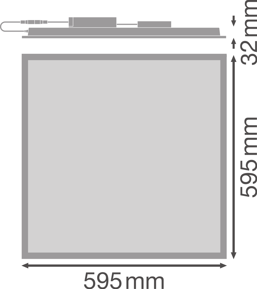 Ledvance Panneau LED Comfort 28W 4000K, plafonnier fin, éclairage économe en énergie pour bureau ou maison