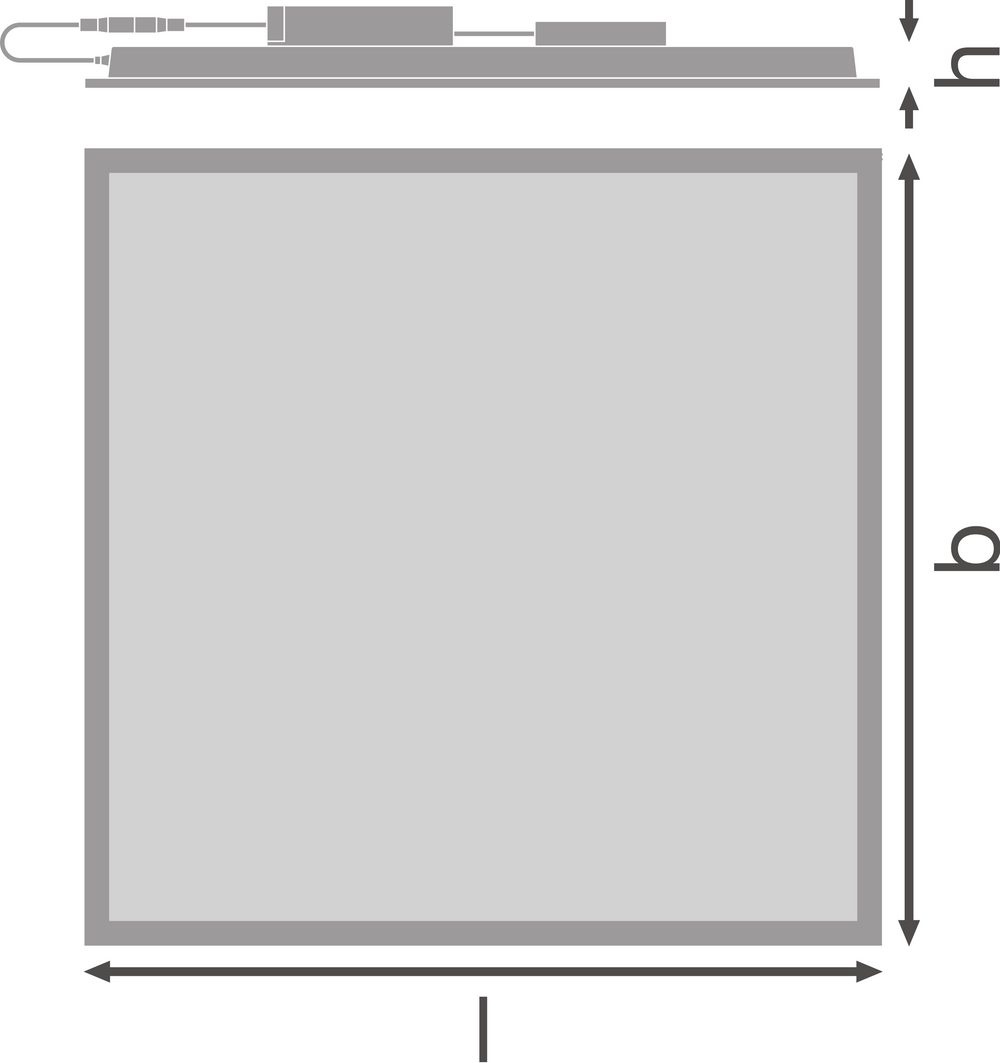 Ledvance Panneau LED Comfort 28W 4000K, plafonnier fin, éclairage économe en énergie pour bureau ou maison