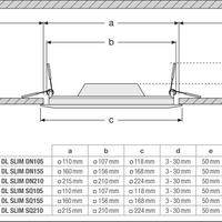 Downlight LED carré slim Ledvance 12W 6500K 1020 lumens encastré Blanc IP20 169x169mm