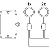 Downlight LED carré slim Ledvance 12W 6500K 1020 lumens encastré Blanc IP20 169x169mm
