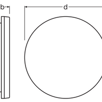 Ledvance LED surface flat round ceiling wall light 19W 2660 lumens 3000K 4000K IP54 IK08 White