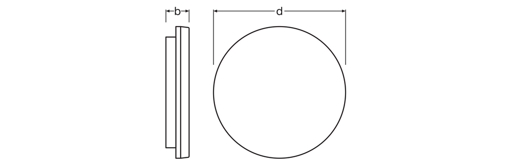 Ledvance LED surface flat round ceiling wall light 19W 2660 lumens 3000K 4000K IP54 IK08 White