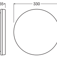 Ledvance LED surface flat round ceiling wall light 19W 2660 lumens 3000K 4000K IP54 IK08 White
