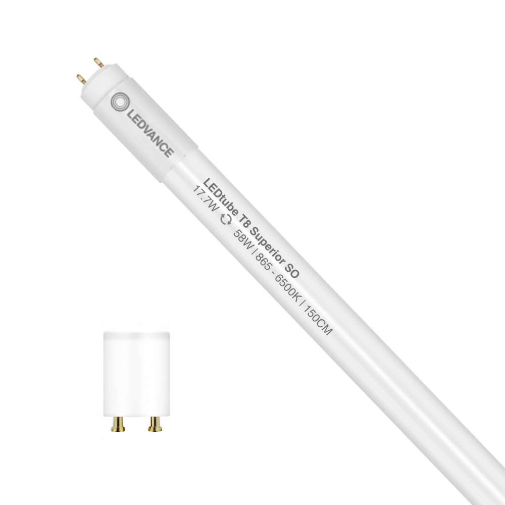 Ledvance LED Tube T8 EM S 1500mm 17.7W 6500K 3100 lumens G13 IP20 190° Glass with shatter protection