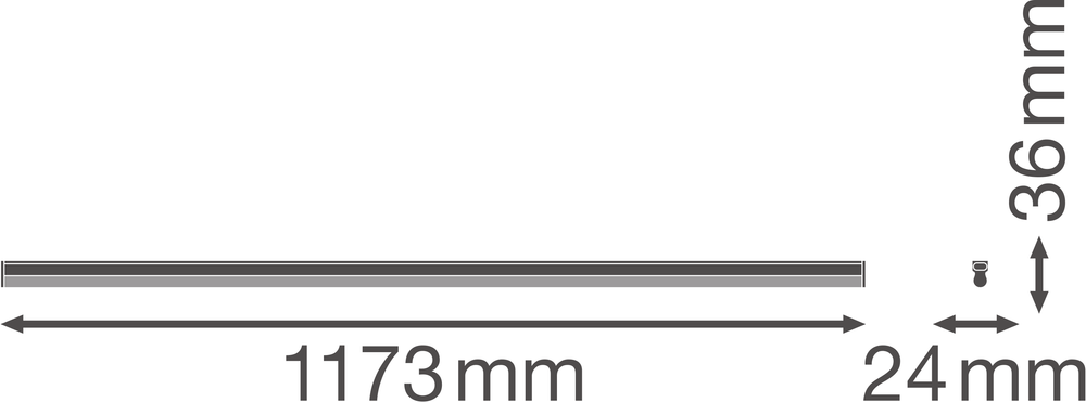 Ledvance LINEAR Compact High Output LED Plafonnier Apparent 20W 3000K 2000 lumens Blanc IP20 1173mm