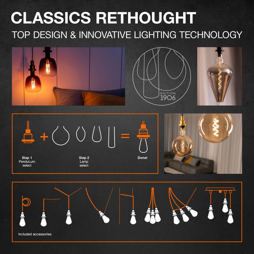 Ledvance Vintage 1906 LED Globe Classique E27 4W 2000K Verre Doré 300 lumens IP20 Lumière Confort Chaude