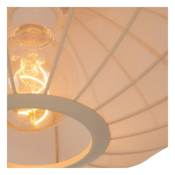 Lucide CORINA suspension LED Ø50cm, E27, dimmable, 40W, 230V, hauteur réglable, design moderne crème