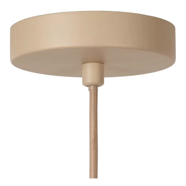 Lucide CORINA suspension LED Ø50cm, E27, dimmable, 40W, 230V, hauteur réglable, design moderne crème