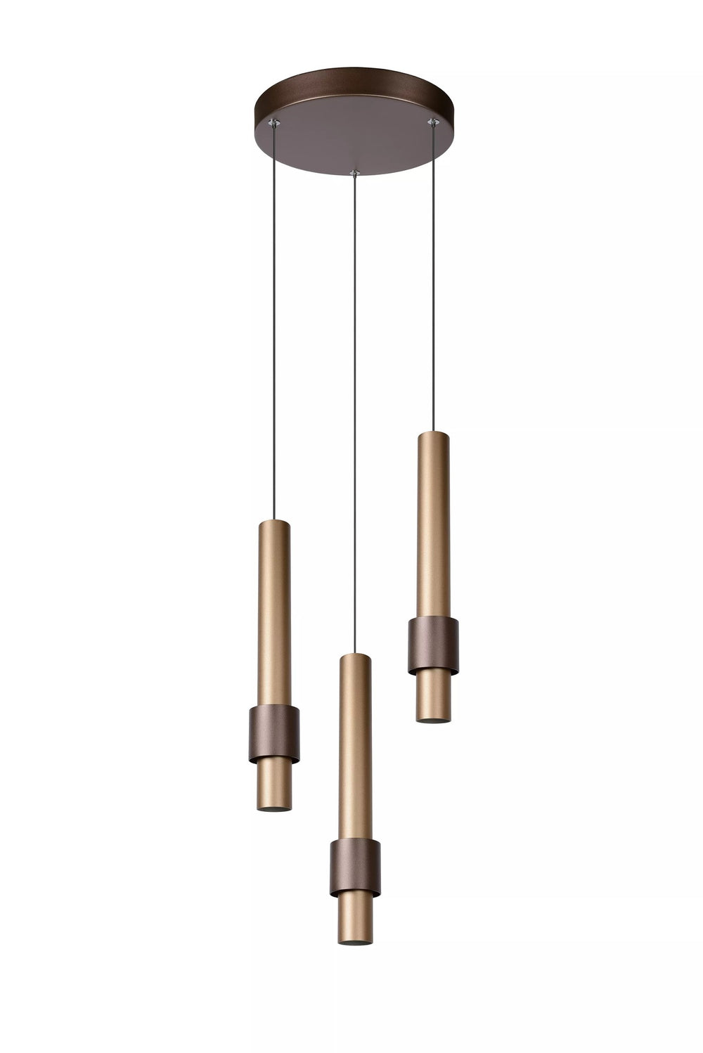 Suspension LED Lucide margary 3x4W 2700K café 28cm dimmable