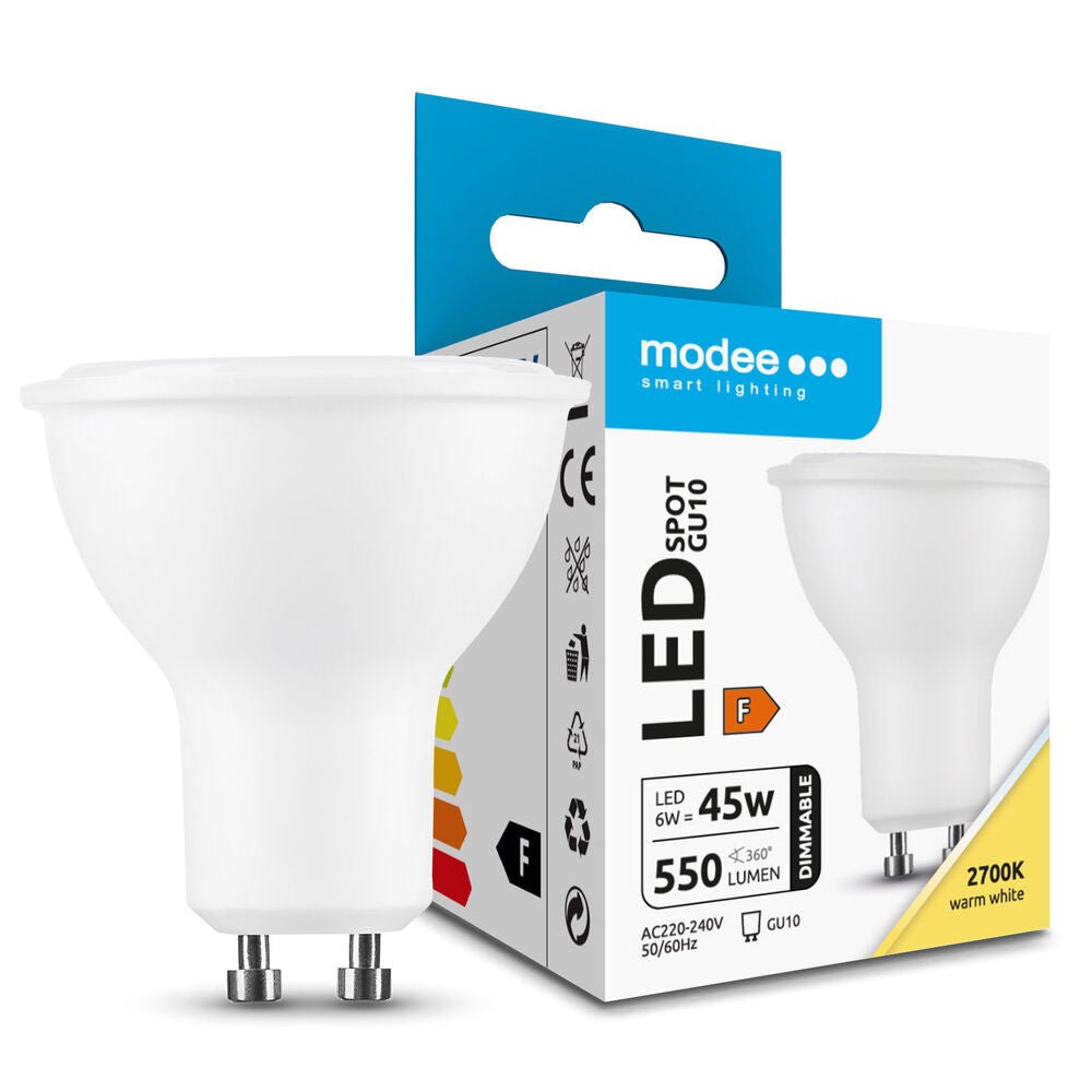 Modee LED spot GU10 6W dimmable 2700K warm white lamp