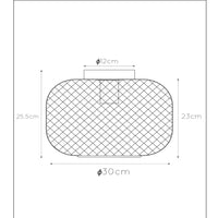 Plafonnier Lucide MESH Ø30cm, douille E27, design cylindre en métal, finition noir mat, éclairage intérieur IP20