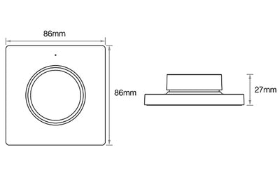 Variateur mural sans fil LED Tsong CCT Noir, IP20, 220-240V, certifié CE RoHS