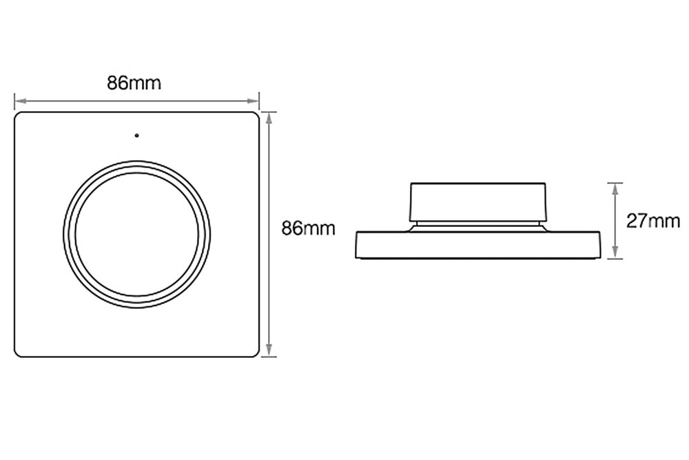 Mi-Light wireless dimmer wall control CCT white 220-240V IP20
