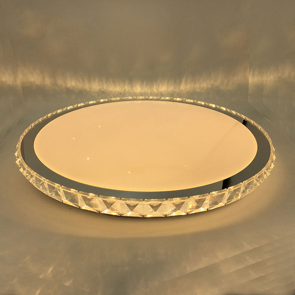 Modee ceiling LED lamp 96W 3CCT dimmable 9120 lumens Ø510mm aluminium-plastic IP20 frosted glass