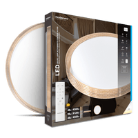 Modee LED Ceiling Lamp 2x48W 3CCT 2700K-6500K 9120 lumens IP20 Ø510x75mm Brown with remote control