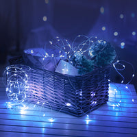 Modee LED Christmas String Light 100 LEDs 10m Copper Wire Cold White 10000K IP44 with Adapter
