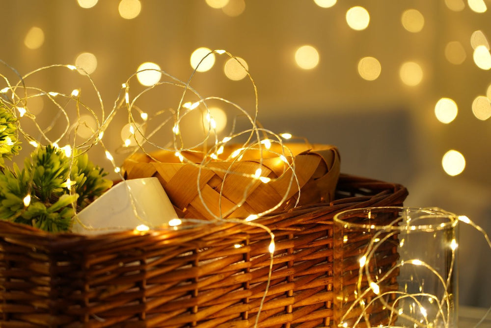 Modee LED Christmas String Light 100 LEDs 5m Copper Wire Warm White 3000K Battery Operated IP20 Indoor