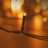 Modee LED Christmas String Light 100LED 10m Warm White 2550K IP44 Green Wire with Adapter Plug