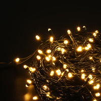 Modee LED Christmas String Light 100LED 10m Warm White 2550K IP44 Green Wire with Adapter Plug