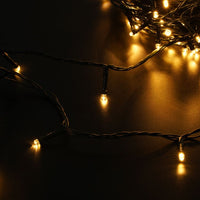 Modee LED Christmas String Light 100LED 10m Warm White 2550K IP44 Green Wire with Adapter Plug