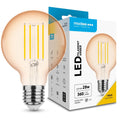 Modee LED Filament Globe Ambre G80 4W E27 1800K 360 lumens 320° Ampoule en Verre Non-Dimmable
