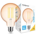 Modee LED Filament Ambre Globe G95 4W E27 1800K 360 lumens 320° ampoule en verre non-variable