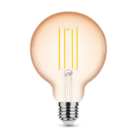 Modee LED Filament Ambre Globe G95 4W E27 1800K 360 lumens 320° ampoule en verre non-variable
