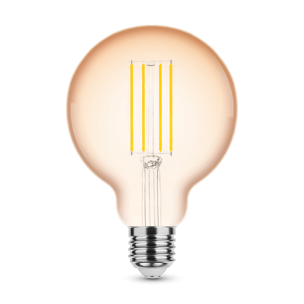 Modee LED Filament Ambre Globe G95 4W E27 1800K 360 lumens 320° ampoule en verre non-variable