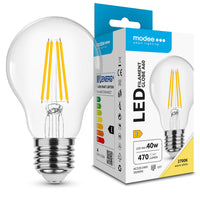 Ampoule à filament LED Modee A60 4W E27 2700K 470 lumens 360° blanc chaud globe en verre non dimmable IP20