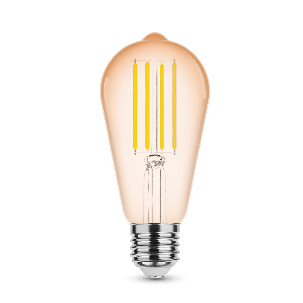 Modee LED Filament Bulb Amber ST58 4W E27 1800K 360 lumens 320° Glass 220-240V Non-Dimmable