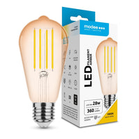 Ampoule LED à filament Modee Ambre ST58 4W E27 1800K 360 lumens 320° Verre 220-240V Non-variable