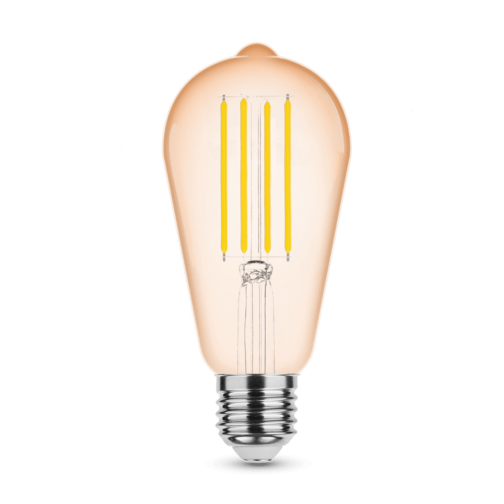 Ampoule LED filament Modee ST64 Ambre 4W E27 1800K 360 lumens 320° non dimmable verre
