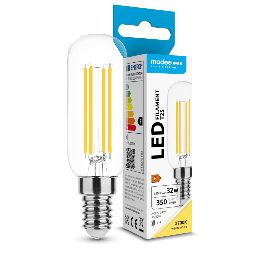 Ampoule LED Filament Modee T25 3.5W E14 2700K 350 lumens 360° Tige en Verre Non-Variable