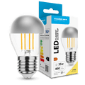 Modee LED Filament G45 Mini Globe Bulb 4W E27 2700K 400 lumens Silver Top 320° Warm White
