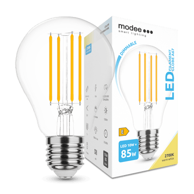 Modee LED Filament Globe A67 10W E27 2700K 1350 lumens gradable ampoule en verre 360° IP20
