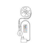 Modee Bande LED Intelligente 12W 3M IP20 avec Télécommande, Capteur, RGB + 2700K 480 lumens pour éclairage flexible