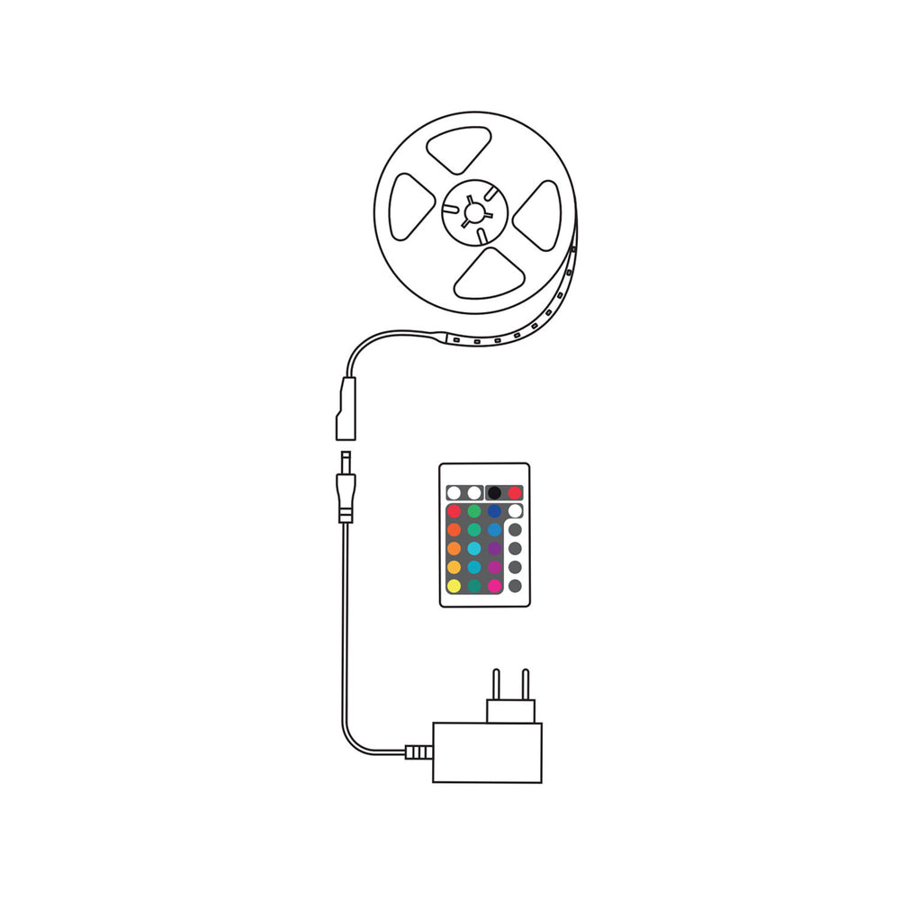 Modee Bande LED Intelligente 12W IP20 2700K+RGB 680 lumens 5M avec télécommande