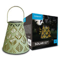 Modee LED Solar Lantern LT006, Metal Round, 2800-3200K Warm Light, IP44 Outdoor, Rechargeable Battery
