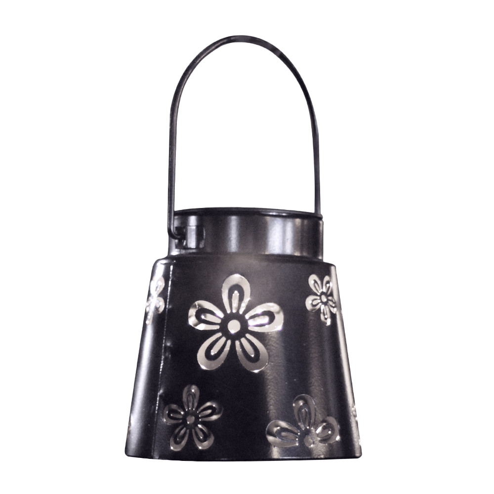 Modee LED Solar Lantern LT008, 2800-3200K Warm White, IP44 Outdoor Metal Round Black, Rechargeable Battery