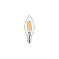 Philips CorePro LED Candle E14 4.3W 2700K Clear B35 470 lumens non-dimmable warm white bulb