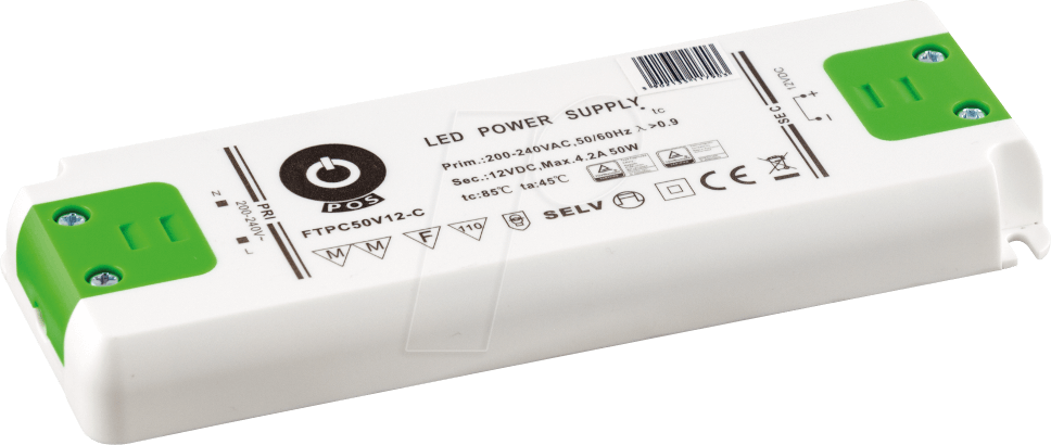 Adaptateur d'alimentation LED GLP 12V 50W 4.2A IP67 étanche éclairage