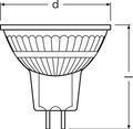 Spot LED Performance Réflecteur GU5.3 MR16 5W 345 lumens 2700K gradable 36D remplace 35W