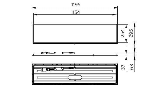 Philips CoreLine Panel gen6 LED 26W 4000K 3600 lumens 220-240V UGR19 IP20/44 Blanc 1200x300mm