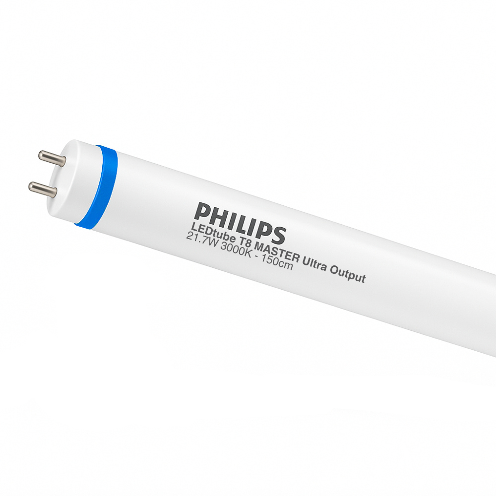 Philips LED T8 Tube 1500MM, 21.7W, 3400 lumens, 3000K Blanc Chaud, Ultra Puissance, Compatible EM/Mains
